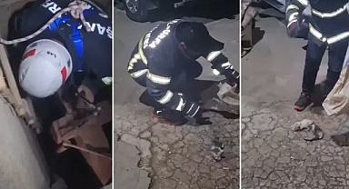 Urfa’da havalandırma boşluğuna düştüler! İtfaiye seferber oldu!