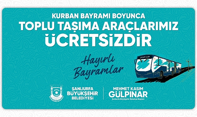 Şanlıurfa'da Kurban Bayramı'nda Ulaşım Ücretsiz