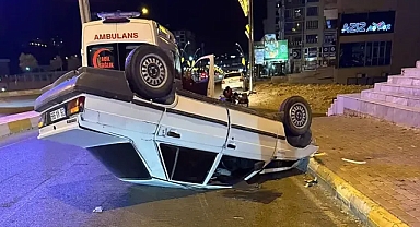Şanlıurfa’da otomobil kontrolden çıktı! Takla attı!