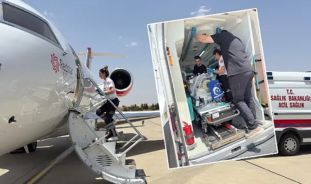 Uçak ambulans Şanlıurfa’daki bebek için havalandı!