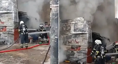 Urfa’da hurdalık deposunda korkutan yangın!