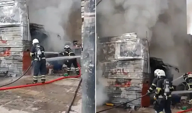 Urfa’da hurdalık deposunda korkutan yangın!