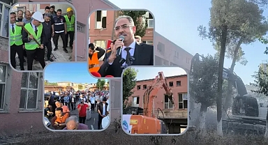 Urfa'daki cezaevinde yıkım başladı