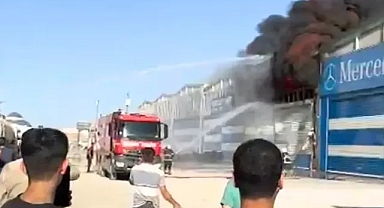 Urfa'daki iş yerinde yangın çıktı!