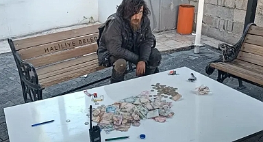 Dilencinin üzerinden çıkan para şaşırttı!