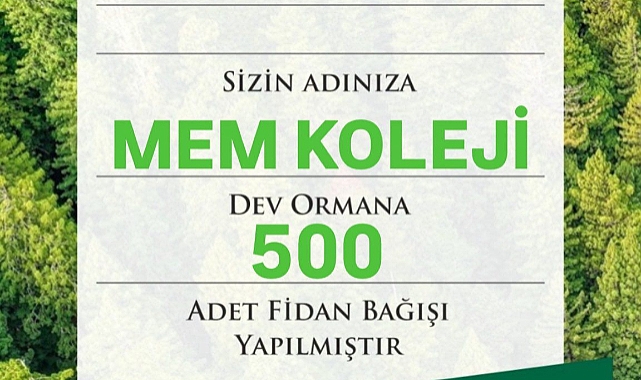 MEM Koleji'nden Örnek Davranış: Daha Yeşil Bir Şanlıurfa İçin 500 Fidan Bağışı