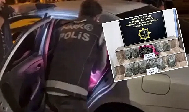 Şanlıurfa’da araç durduruldu! 7 kilogram ele geçirildi!