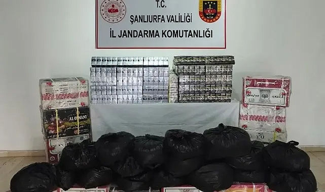 Şanlıurfa’da gümrük kaçağı çay ve sigara ele geçirildi!