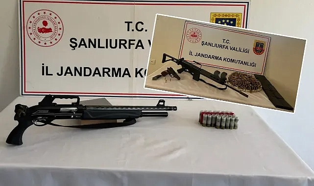 Şanlıurfa’da jandarmadan operasyon! Uzun namlulu silahlara el konuldu!