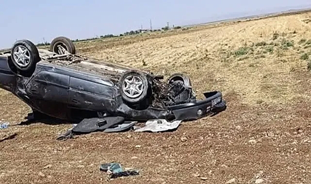Şanlıurfa’da otomobil takla attı! 1’i ağır 3 yaralı!