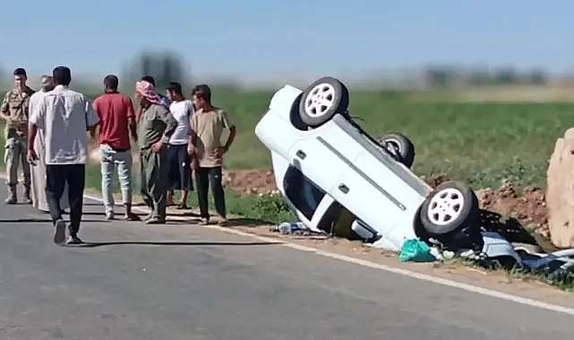 Urfa'da araç takla attı!