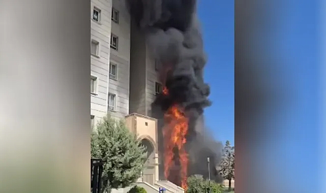 Urfa’nın ilçesindeki TOKİ konutlarında yangın!