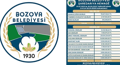 Bozova Belediyesi 3 Aylık Gelir-Gider Tablosunu Açıkladı