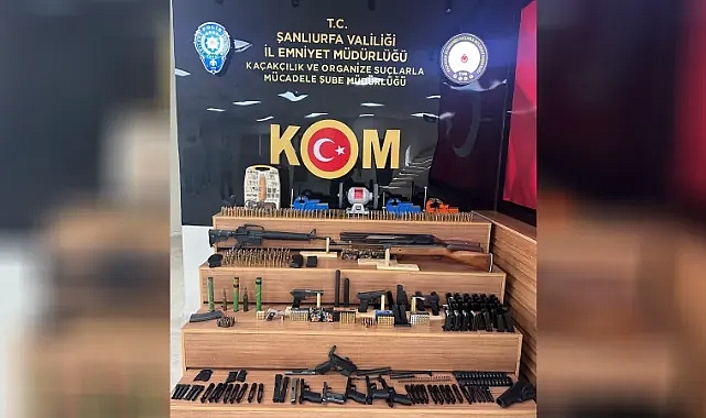 Şanlıurfa’da çok sayıda silah ve silah parçası ele geçirildi!