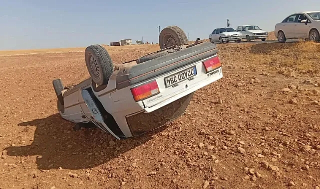 Şanlıurfa'da otomobil takla attı!
