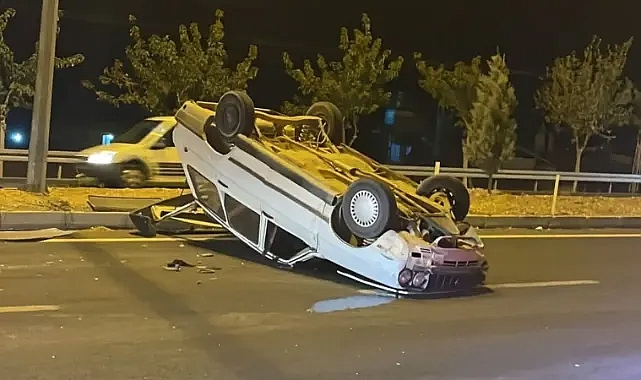 Urfa'da bir otomobil daha takla attı!