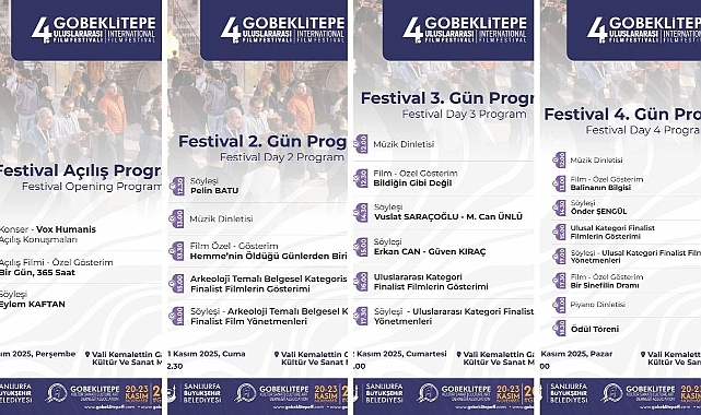 İşte 4. Göbeklitepe Film Festivali’nin Programı