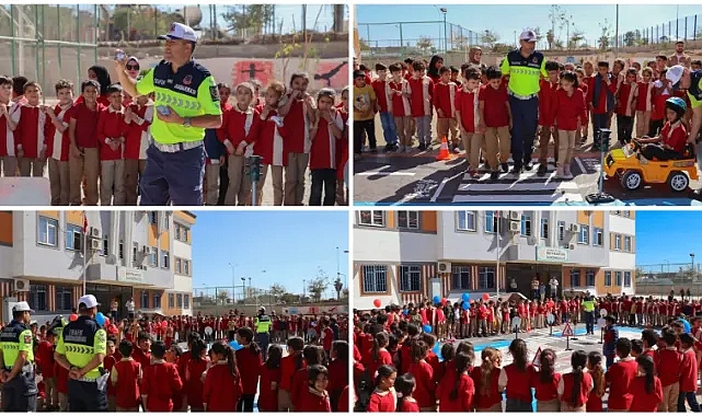 Jandarmadan Miniklere Trafik Dersi