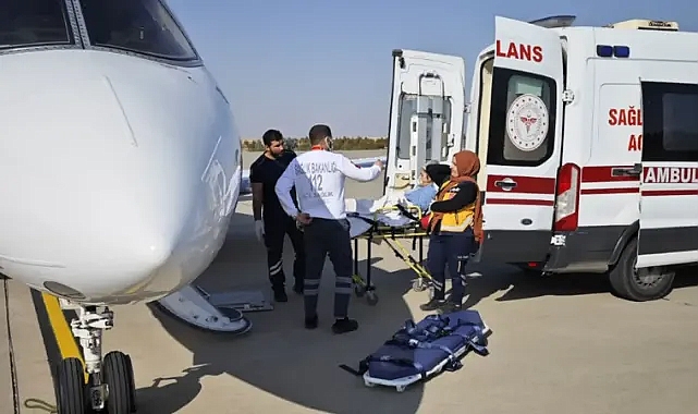 Urfa’daki hasta ambulans uçakla İstanbul’a nakledildi!