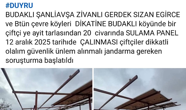 Şanlıurfa'da Güneş Enerji Panellerine Sabotaj İddiası