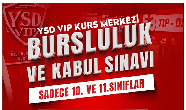 YSD VIP Kurs Merkezi’nde Bursluluk ve Kabul Sınavı Başvuruları Başladı