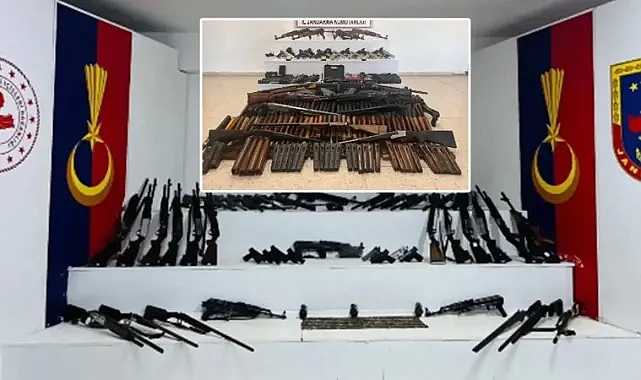 14 il merkezli operasyon! Yüzlerce silah ele geçirildi!