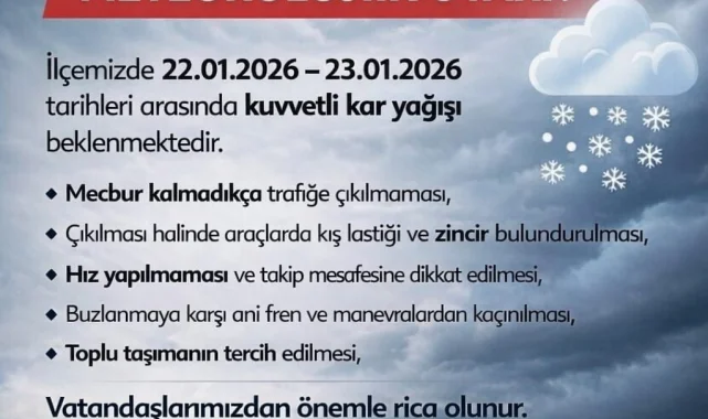 Birecik Belediyesi'nden Vatandaşlara Meteorolojik Uyarı Geldi