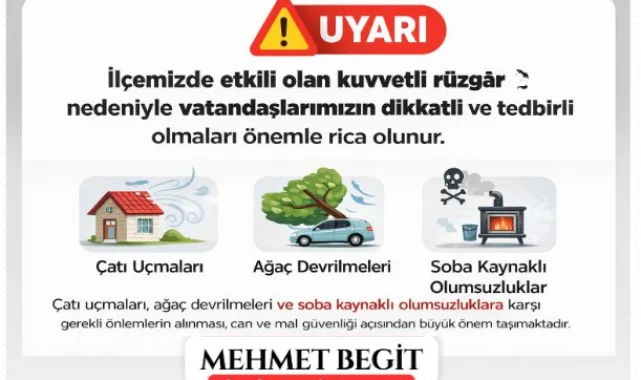 Birecik'te Kuvvetli Rüzgar Uyarısı: Tedbirli Olun