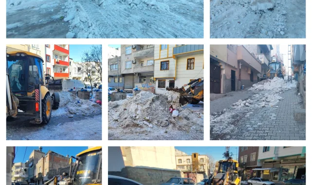 Eyyübiye Belediyesi Kar Küreme Ekipleri Yoğun Çalışmalarını Sürdürüyor