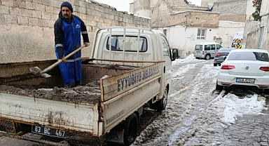 Eyyübiye’de sokak sokak kar temizliği