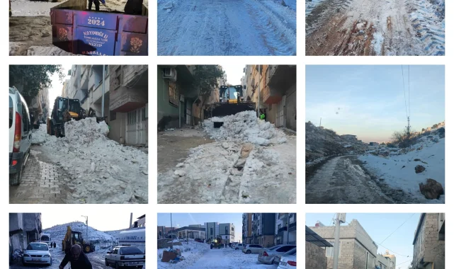 Eyyübiye Fen İşleri Ekipleri Karla Mücadelede Aralıksız Çalışıyor