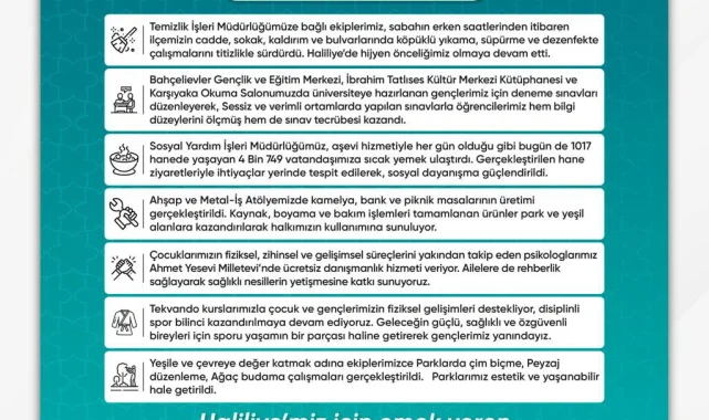 Haliliye Belediyesi Ekip Çalışmasına Teşekkür Etti