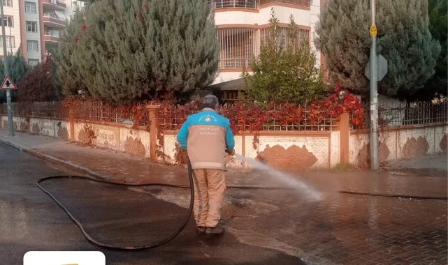 Haliliye Belediyesi Temizlik Çalışmaları Sabahın İlk Işıklarıyla Başlıyor