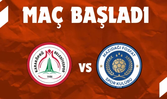 Karaköprü Belediyespor Maçına Başlangıç Heyecanı Yaşanıyor