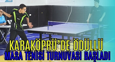 Karaköprü'de Masa Tenisi Turnuvası Başladı