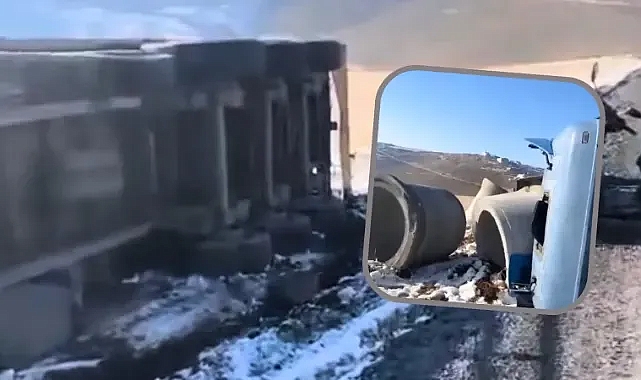 Urfa'da tır devrildi!