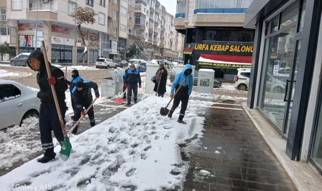Viranşehir Belediyesi Yenişehir Mahallesi'nde Kar Temizleme Çalışmaları Sürüyor