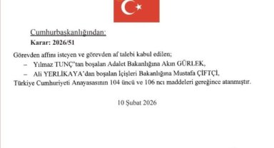 Adalet ve İçişleri Bakanları Yeni Görevlerine Atandı