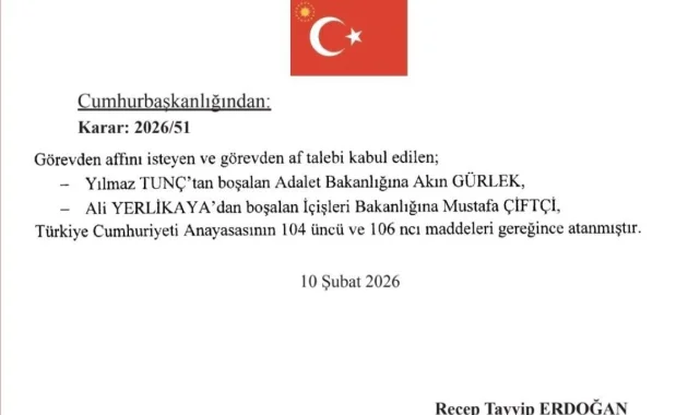 Adalet ve İçişleri Bakanları Yeni Görevlerine Atandı