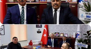 Başkan Mehmet Kuş, Demirciler Odası Başkanı İzeddin Badıllı'yı Tebrik Etti