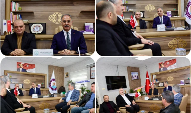 Başkan Mehmet Kuş, Yeniden Seçilen Mehmet Şakak'ı Tebrik Etti