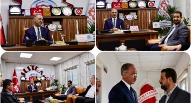 Başkan Mehmet Kuş'tan Emlakçılar Odası Başkanı Selahattin Tokmak'a Ziyaret