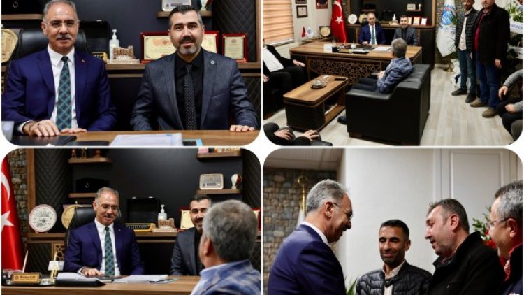 Başkan Mehmet Kuş'tan Mehmet Çay'a Hayırlı Olsun Ziyareti