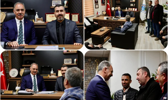 Başkan Mehmet Kuş'tan Mehmet Çay'a Hayırlı Olsun Ziyareti