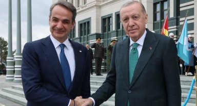 Cumhurbaşkanı Erdoğan, Yunanistan Başbakanı Miçotakis'i Kabul Etti