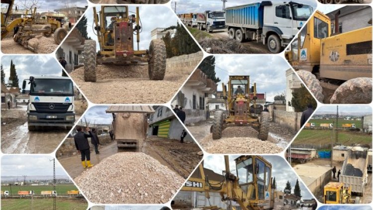 Eyyübiye'de Kırsal Mahalle Yolları Yapım Çalışmaları Sürüyor