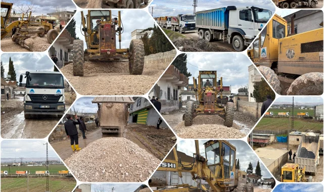 Eyyübiye'de Kırsal Mahalle Yolları Yapım Çalışmaları Sürüyor