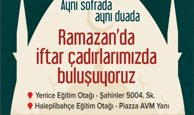 Eyyübiye'de Ramazan Ayı Gönül Sofraları Kuruluyor