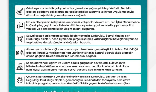Haliliye Belediyesi Ekibine Teşekkür Etti
