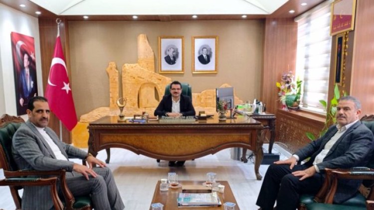 İş İnsanları Mehmet Biter ve İbrahim Yılmaz Harran Kaymakamı Harun Reşit Han'ı Ziyaret Etti